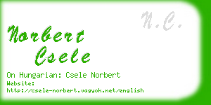 norbert csele business card